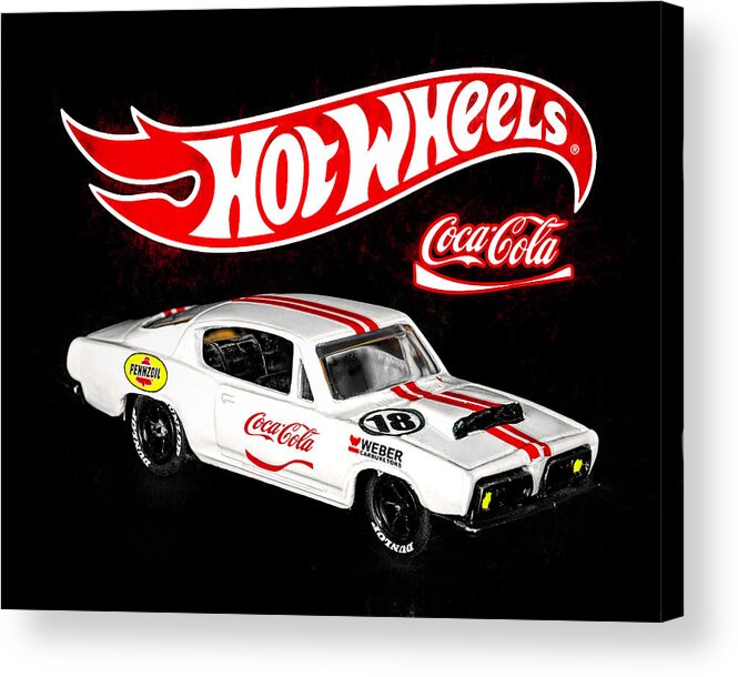 Coca-cola Acrylic Print featuring the photograph Hot Wheels Coca Cola '71 Hemi Cuda by James Sage