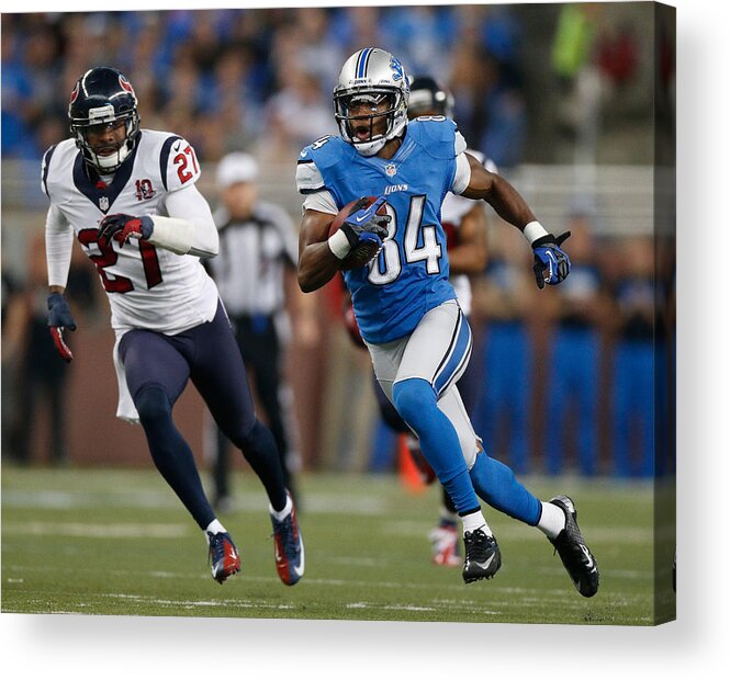 Houston Texans Acrylic Print featuring the photograph Houston Texans v Detroit Lions by Gregory Shamus