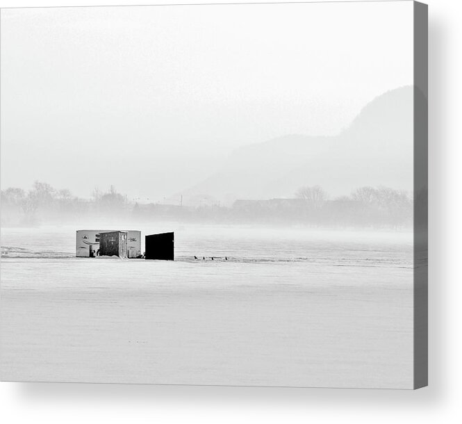 Ice Fishing Acrylic Print featuring the photograph Ice Fishing Food Chain by Susie Loechler