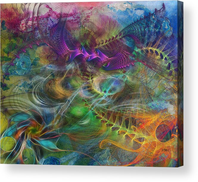 In The Beginning Acrylic Print featuring the digital art In The Beginning by Studio B Prints