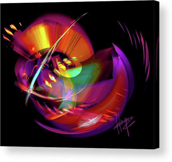 Guitar Acrylic Print featuring the painting International Bass Station by DC Langer