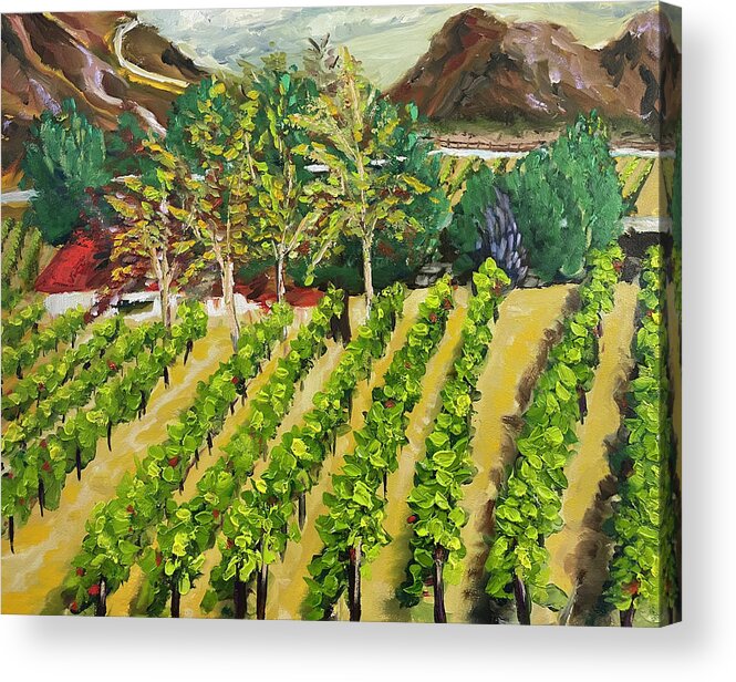 Somerset Winery Acrylic Print featuring the painting Kirk's View by Roxy Rich