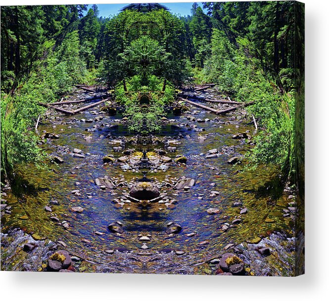 Nature Art Acrylic Print featuring the photograph Laughing Waters of the Umpqua Forest by Ben Upham III