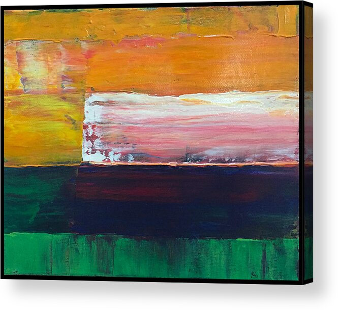Positive Acrylic Print featuring the painting Like a Speeding Train by Linda Bailey