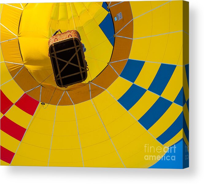 Hot Air Balloon Acrylic Print featuring the photograph Looking Up From Below at Up Up and Away Balloon Festival by L Bosco