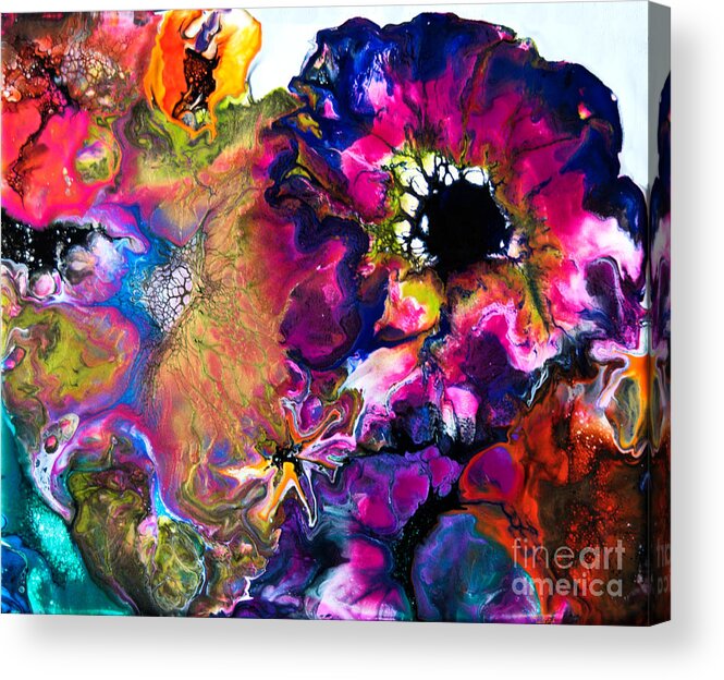 Comellingflowers Acrylic Print featuring the painting Magic Garden 7891 by Priscilla Batzell Expressionist Art Studio Gallery