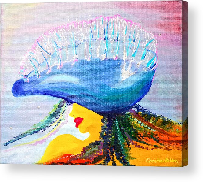 Abstract Acrylic Print featuring the painting Man O' War by Christine Bolden