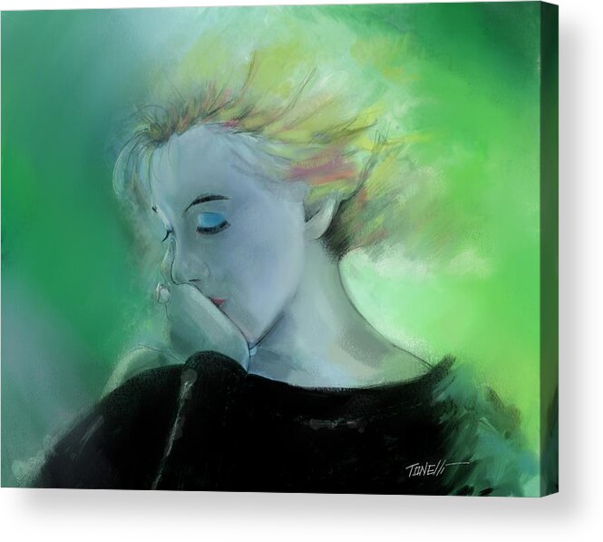 Portraits Acrylic Print featuring the painting Marilyn Monroe, Woman's Scorn. by Mark Tonelli