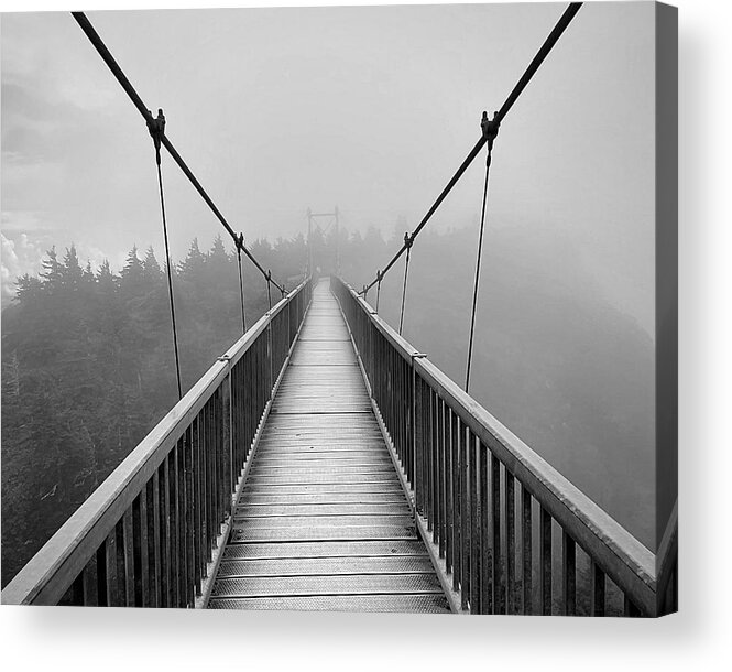 Lines Acrylic Print featuring the photograph Mile High BW by Lee Darnell