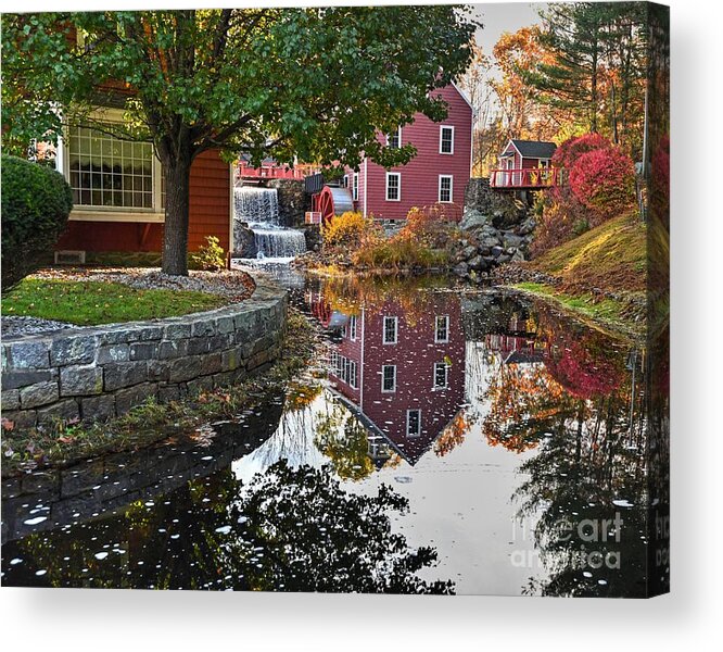 Grist Mill Acrylic Print featuring the photograph Millstream Mill by Steve Brown