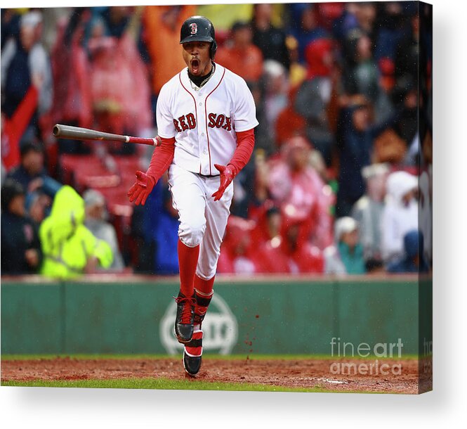 People Acrylic Print featuring the photograph Mookie Betts by Omar Rawlings