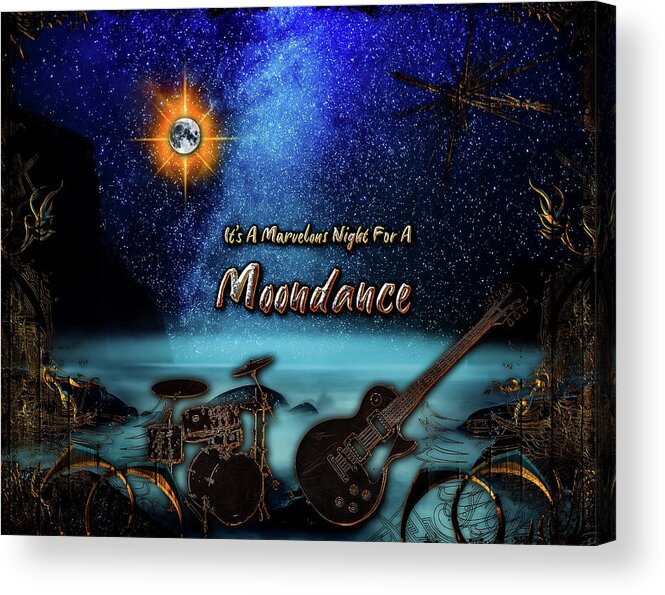 Moon Acrylic Print featuring the digital art Moondance by Michael Damiani
