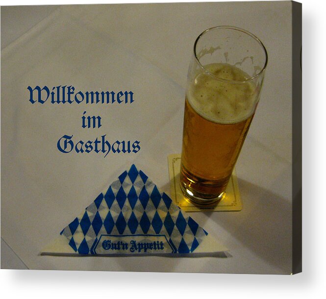 Munich Acrylic Print featuring the photograph Munchen Bier by Lin Grosvenor