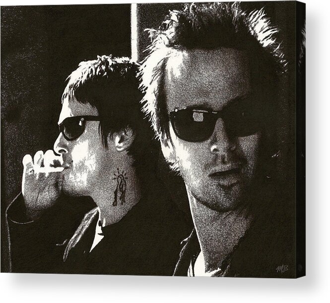 Boondock Saints Acrylic Print featuring the drawing Murphy and Connor by Mark Baranowski