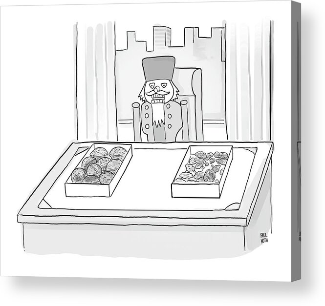 Captionless Acrylic Print featuring the drawing New Yorker December 27, 2021 by Paul Noth