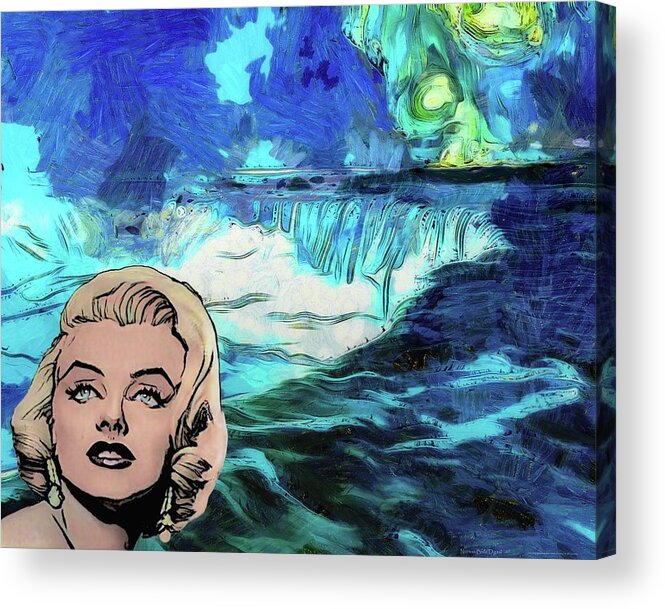 Marilyn Monroe Acrylic Print featuring the digital art Niagara by Norman Brule
