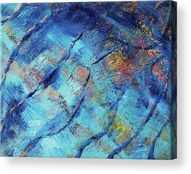 Abstract Acrylic Print featuring the painting Ocean View by Jackie Ryan