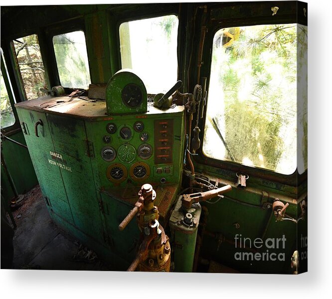 Trains Acrylic Print featuring the photograph Old Railroad Switching Engine by Steve Brown