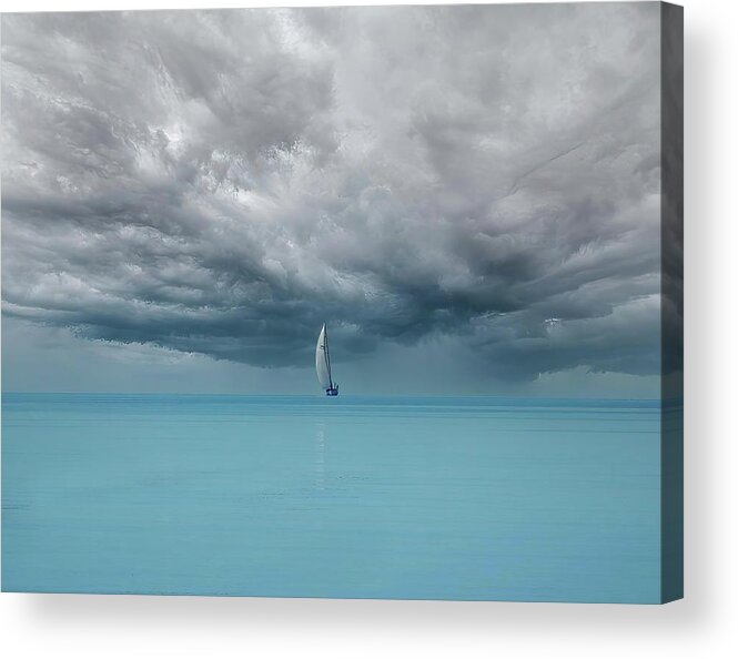 Sailboat Acrylic Print featuring the photograph On the Horizon by Michael Thomas