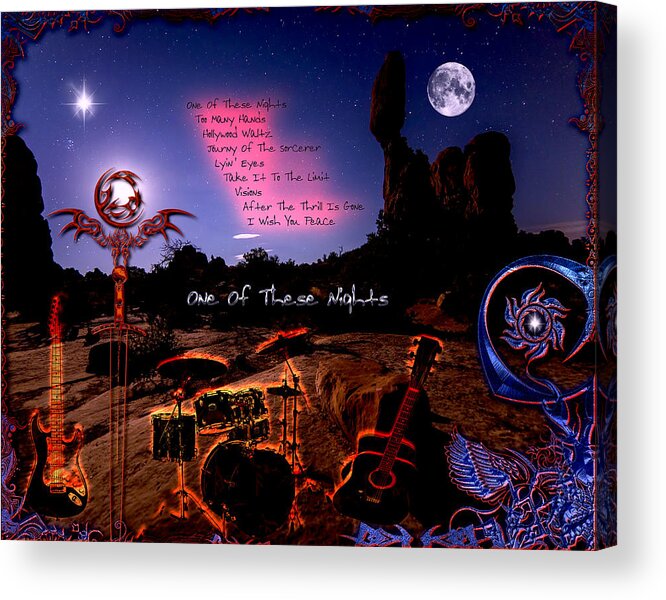 One Of These Nights Acrylic Print featuring the digital art One Of These Nights by Michael Damiani