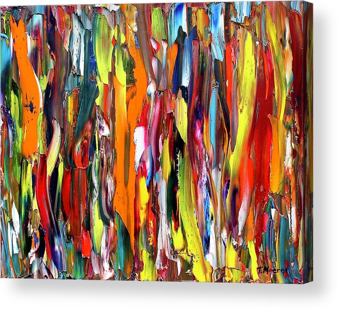 Abstract Acrylic Print featuring the painting Orange Delight by Teresa Moerer