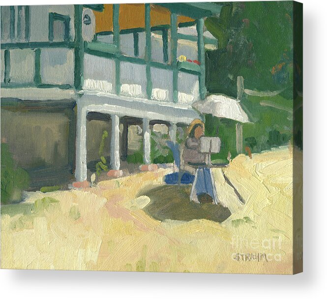 Plein Air Painting Acrylic Print featuring the painting Painting with Friends, Julian by Paul Strahm