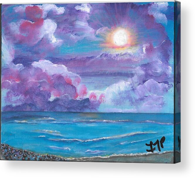 Pink Acrylic Print featuring the painting Pinked by Esoteric Gardens KN