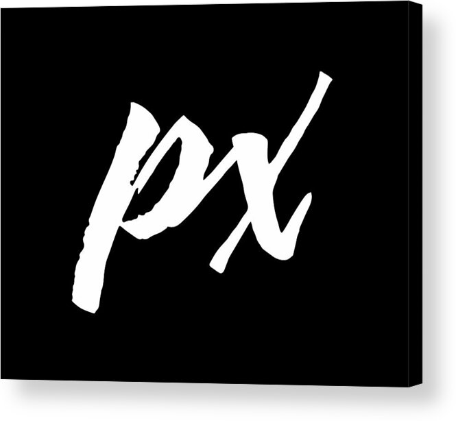 Pixels Acrylic Print featuring the photograph Pixels Logo White by Pixels