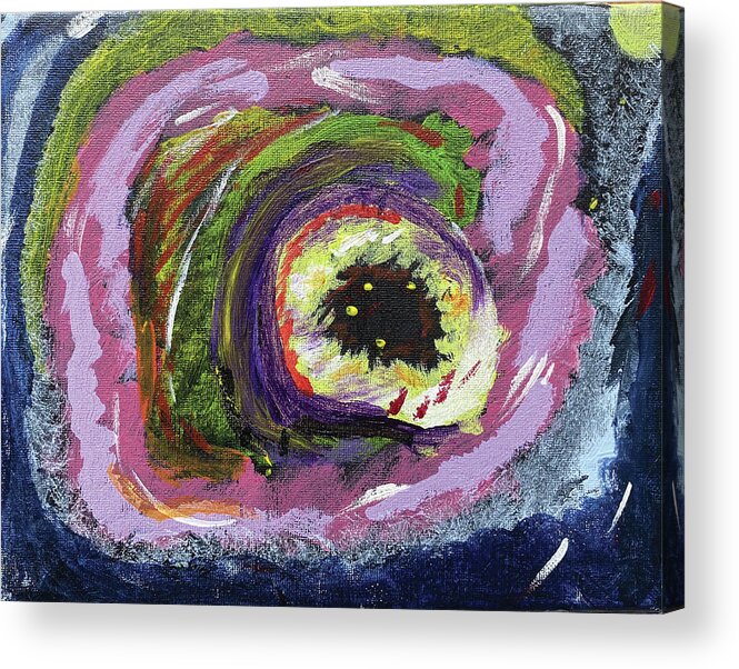 Planets Acrylic Print featuring the painting Planet Vortex by David Feder