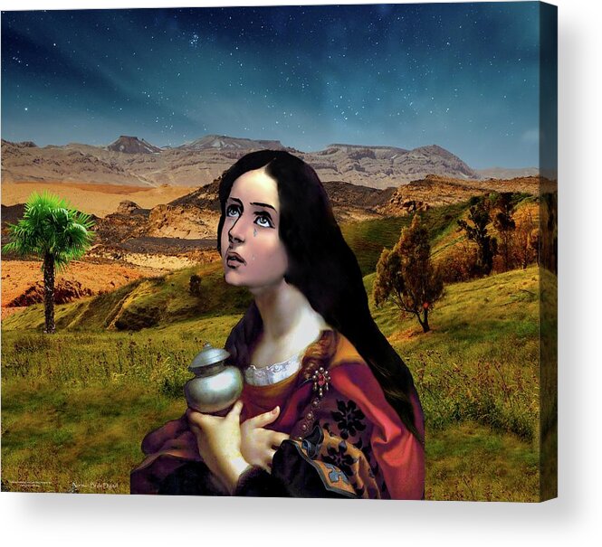 Mary Acrylic Print featuring the digital art Precious Gift by Norman Brule
