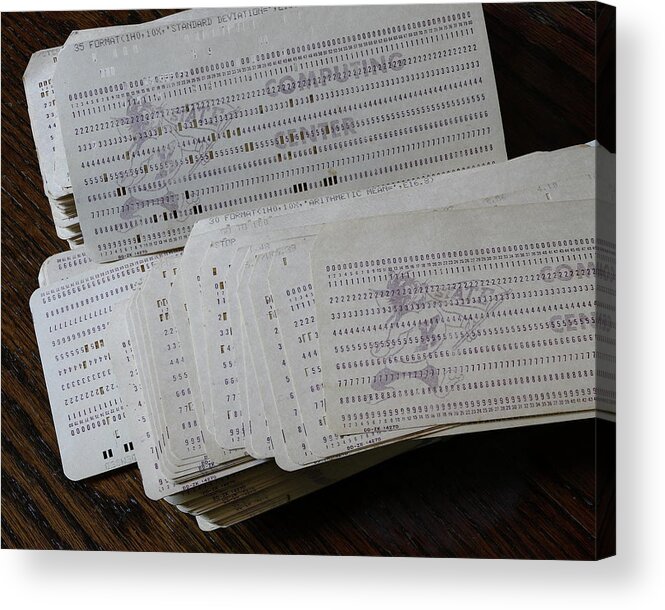 Punch Cards Acrylic Print featuring the photograph Punch Cards by John Moyer