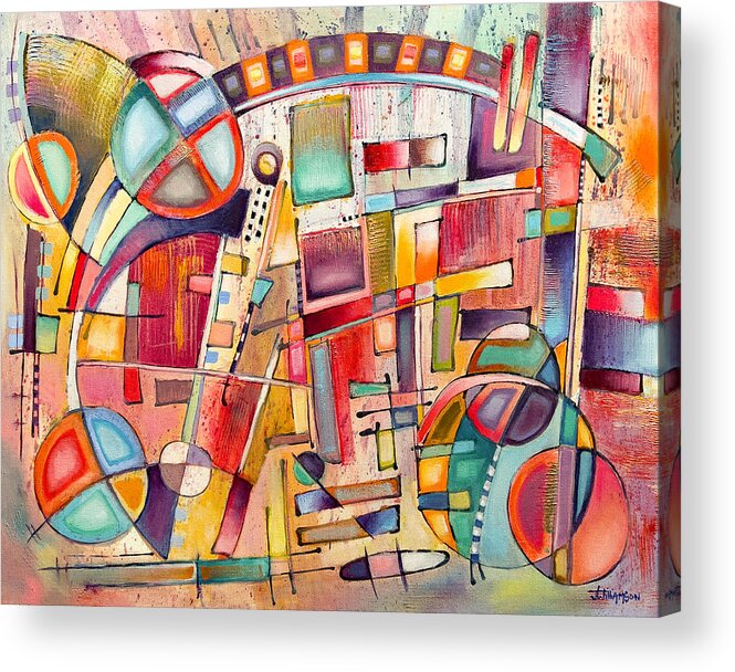 Abstract Acrylic Print featuring the painting Rainmakers Circus by Jason Williamson