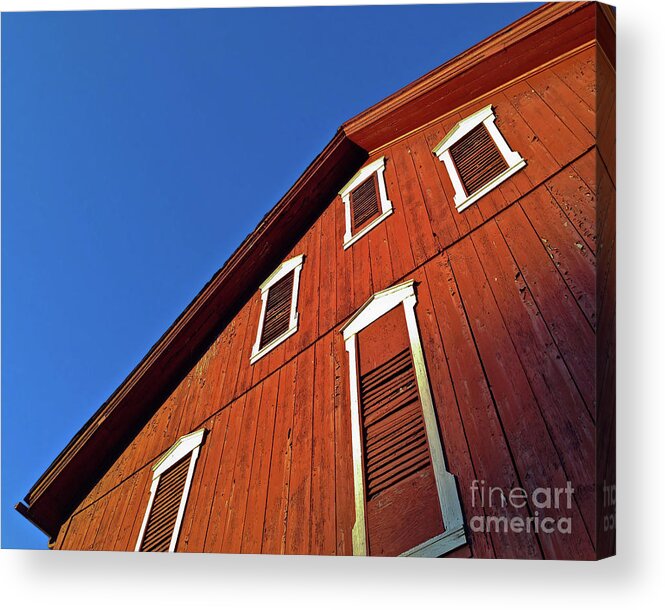 Architecture Acrylic Print featuring the photograph Red Barn by Mark Ali