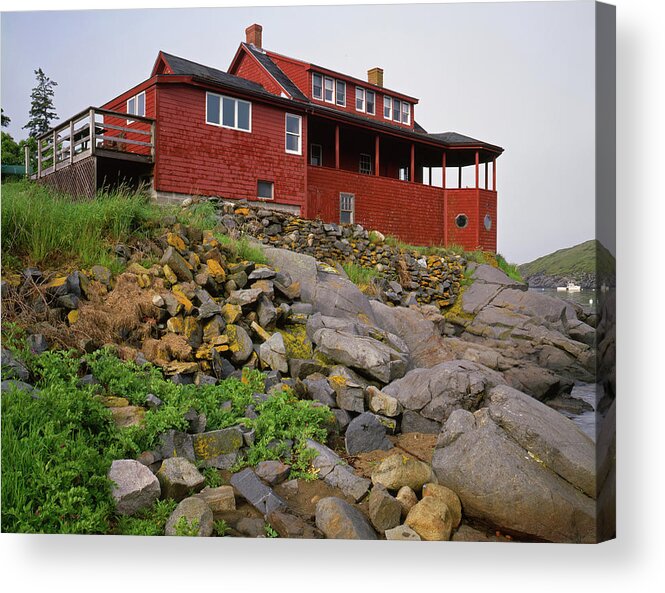 Tom Daniel Acrylic Print featuring the photograph Red Cottage by Tom Daniel