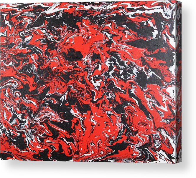  Acrylic Print featuring the painting Red Skye by Embrace The Matrix