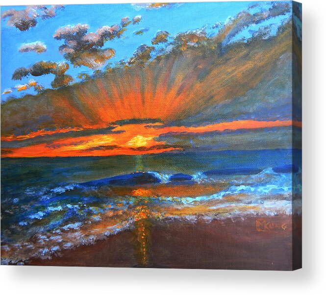 Sunrise Acrylic Print featuring the painting Renewal by Mike Kling