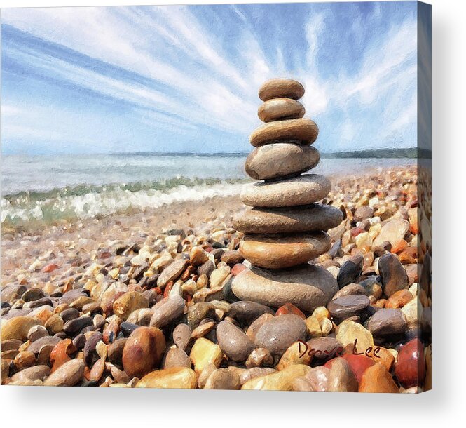 Rock Stack Acrylic Print featuring the digital art Rock Steady by Dave Lee
