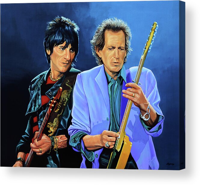 Painting Acrylic Print featuring the painting Ron and Keith Painting by Paul Meijering