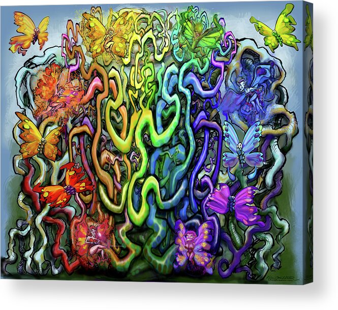 Magic Acrylic Print featuring the digital art Rooted in Magic by Kevin Middleton