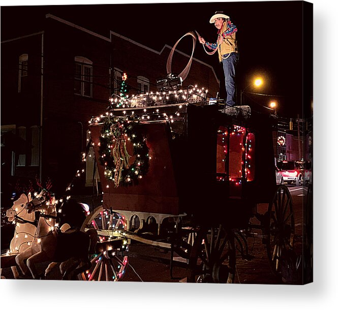 Christmas Acrylic Print featuring the photograph Ropin' the Season by Lee Darnell