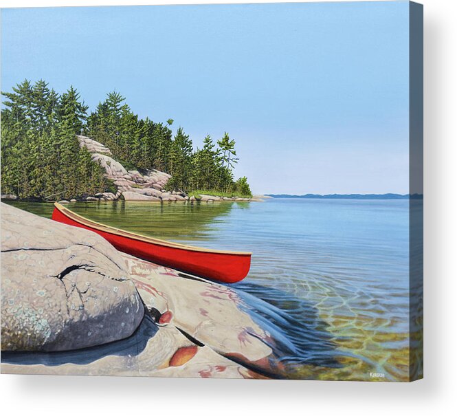 Redcanoe Acrylic Print featuring the painting Serene Solitude by Kenneth M Kirsch