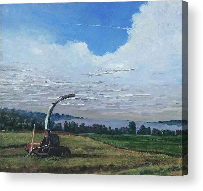Landscape Acrylic Print featuring the painting Sky Paths 4 by Douglas Jerving