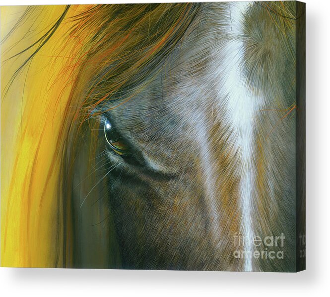 Horse Acrylic Print featuring the painting Soul Within by Mike Brown