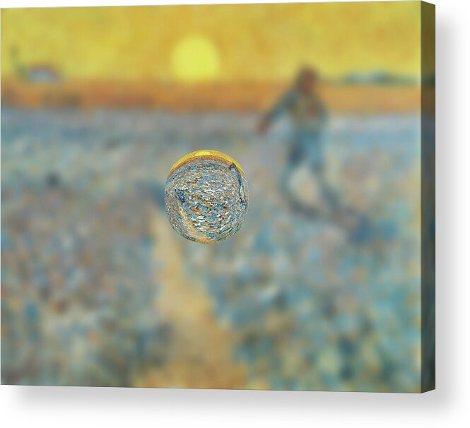 Vincent Van Gogh Acrylic Print featuring the digital art Sphere 12 van Gogh by David Bridburg