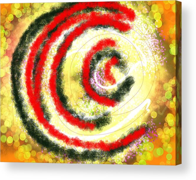 Out Of Control Acrylic Print featuring the digital art Spinning Out of Control by Susan Fielder