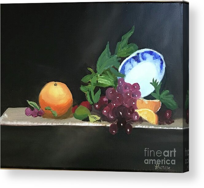 Originial Art Work Acrylic Print featuring the painting Still Life 1 by Theresa Honeycheck