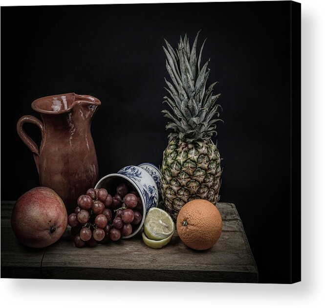 Still Life Acrylic Print featuring the photograph Still life fruits by Marjolein Van Middelkoop