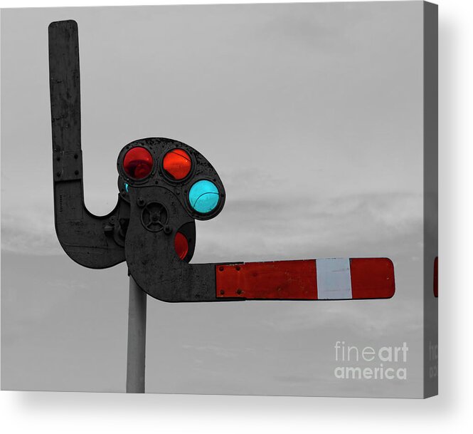 Signal Acrylic Print featuring the photograph Stop Look Listen by Barbara McMahon
