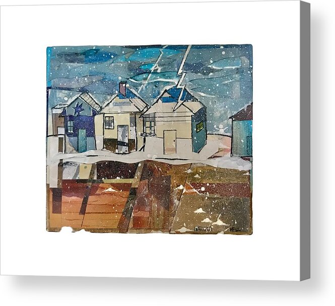 Landscape Acrylic Print featuring the mixed media Summer Storm by Michael Farber