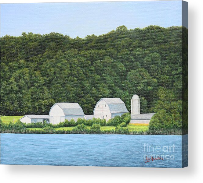 Farm Acrylic Print featuring the painting Summertime on the Farm by Aicy Karbstein